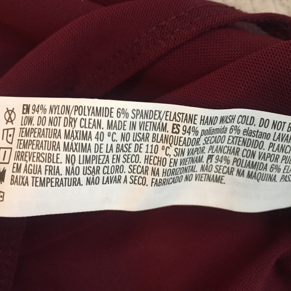 Forever 21 maroon sheer top - Picture 6 of 6